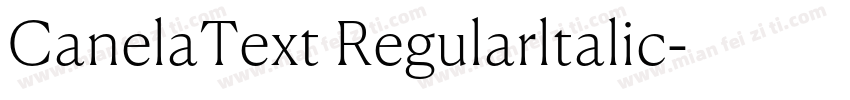 CanelaText Regularltalic字体转换